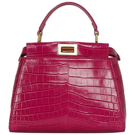 fendi bags crocodile|Fendi peekaboo mini sale.